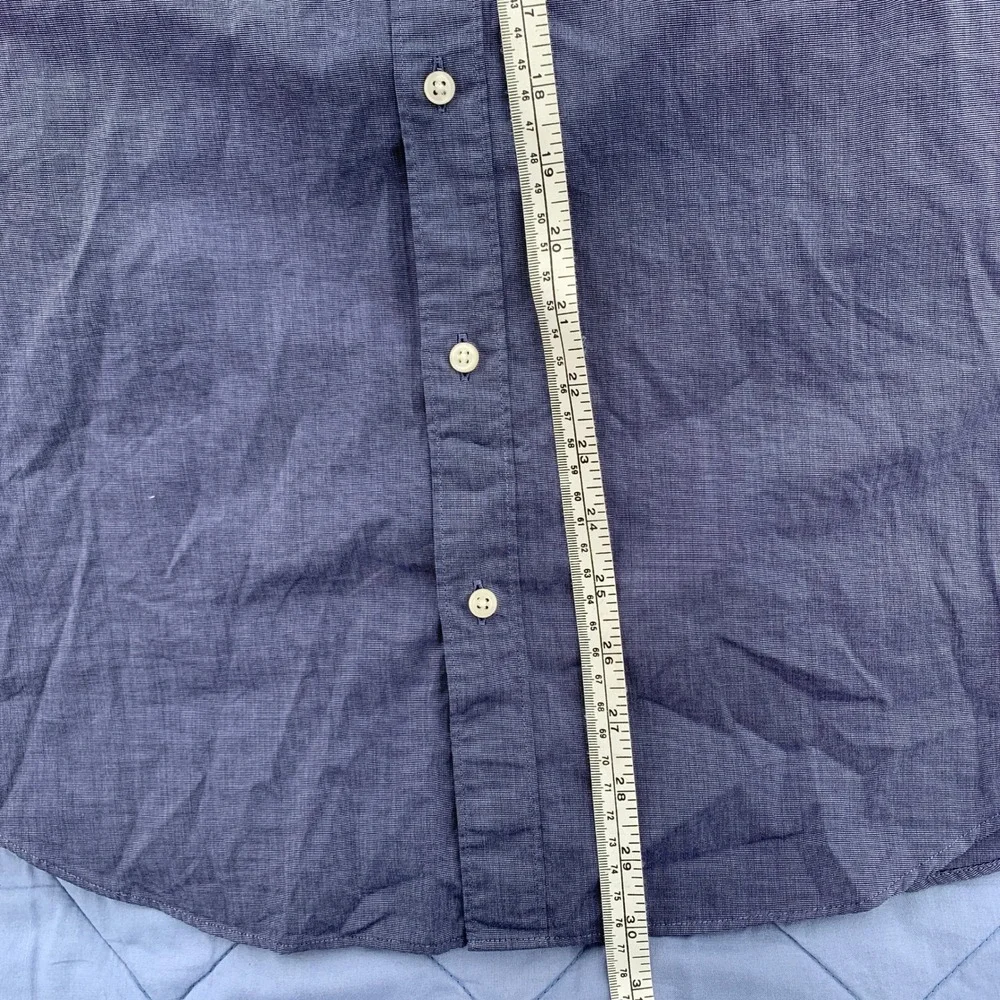 NWT J.Crew slim-fit button-down shirt, 100s 2-ply cotton, blue - medium mens